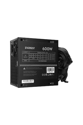 Everest Eps-600a Real 600w 4 Sata 12cm Fanlı Oyuncu Pc Destekli Power Supply Psu