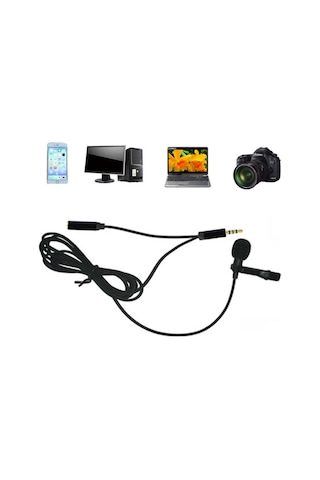 Kilifone - Canlı Yayın Yaka Mikrofon Dc-c5 - Siyah - T13283