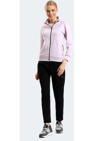 Slazenger RICHMAL Kadın Fermuarlı Dik Yaka Cepli Lila Eşofman Takımı