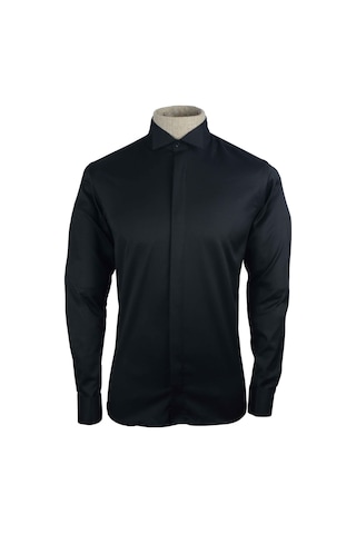 Cengiz İnler Gizli Düğme Ata Yaka Slimfit Damatlık 001