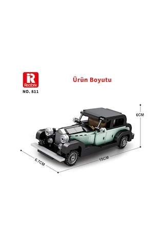 Reobrix Technic 811 Bentley 8 Litre Klasik Araba Yaratıcı Yapı Blok Seti Building Blocks - 249 Parça