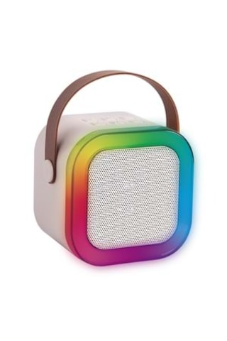 Mikado Md-27bt Naos Krem Usb+tf+bluetooth Destekli Wireless Karaoke Mikrofonlu 5w 800mah Taşınabilir Speaker