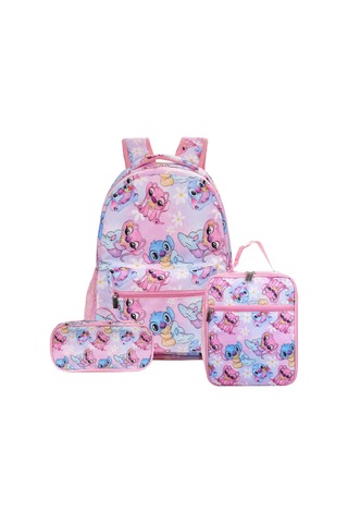 Dikiş İlköğretim Okul Çantası Çocuk Karikatür Sırt Çantası Sırt Çantası Erkek Kız Anime Kawaii Karikatür Okul Çantası Mochila Koyu Gri