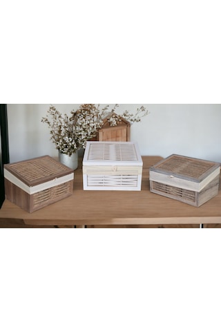 Ahşap Ekmeklik Yıkanabilir Bezli Beyaz