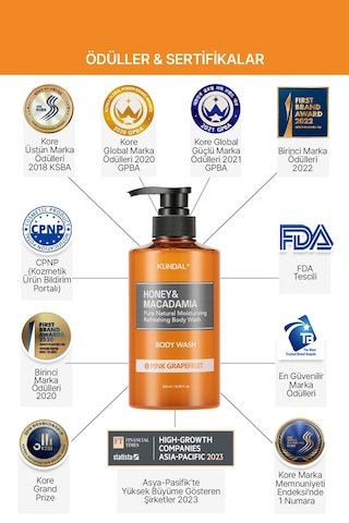 Kundal Honey & Macadamia Pink Grapefruit Pure Body Wash 500 ML