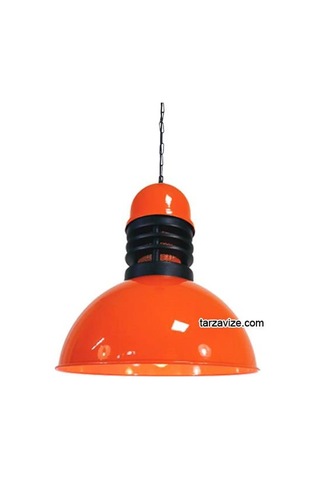 Tarzavize Trt43 Dekoratif Turuncu Tekli Retro Modern Sarkıt Avize Turuncu