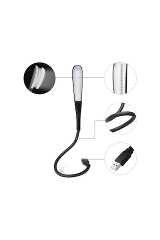 Powermaster Pm-24561 14 Ledli Siyah Esnek Usb Led Lamba Çok Renkli