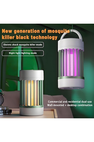 Elektrik Şoku Usb Sivrisinek Katil Lamba, Antimosquito Işık, Şarj Edilebilir Zapper