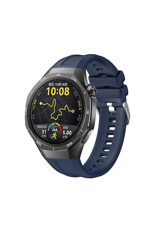 Kilifone - Huawei Watch Gt5 Pro 46mm Uyumlu - Kordon Silikon Kordon Strap Kayış Krd-130 - Buz Mavisi