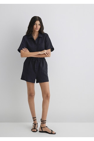 Mavi - Siyah Tulum 1011058-900 Siyah