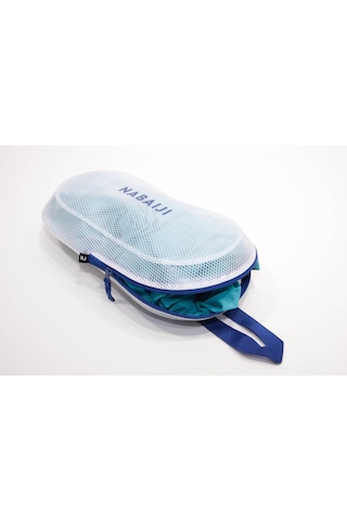 Su Geçirmez El Çantası - 7 L - Mavi / Beyaz 21x38x9cm Fermuarlı Nabaiji Meridyendukkan Beyaz - Mavi