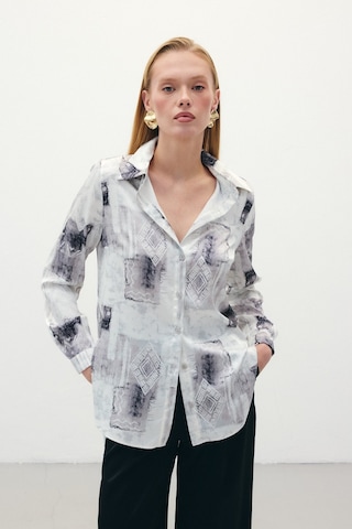 Sateen Desenli Klasik Gömlek - Bej-136290 Bej