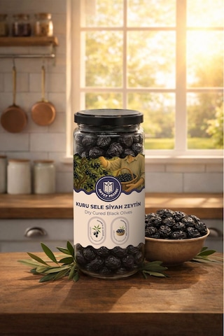 Kuru Sele Siyah Gemlik Zeytin 300 Gr