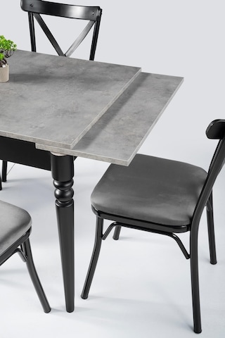 Pınar Bahar Açılır Mutfak Masa Sandalye Takımı 70x80