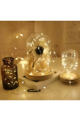 Peri Led Işık 10 Metre (Sarı) Pilli + 50 Adet Küçük Mandal Sarı