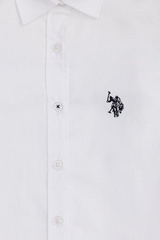 U.s. Polo Assn. Kız Çocuk Beyaz Gömlek Desenli 50284007-vr013 Beyaz