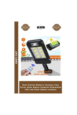 Özel Üretim Modern Yürüyüş Yolu Teras Solar Bahçe Uzaktan Kumandalı 160 Led Solar Bahçe Lambası