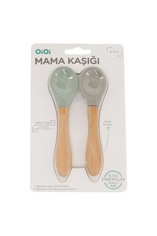 Oioi Mama Kaşığı River Green / Powder Grey OIO-1060023 Gri - Yeşil