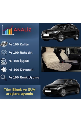 Space Oto Koltuk Minderi, Audi Araçlara Uyumlu 2'li Set Özel Tasarım Minder Premium 001