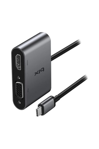 Bix Bx14hb 2in1 Type-c 3.1 4k 30hz Hdmı & Vga iPad Pro, Apple Uyumlu MacBook / Windows Grafik Adaptörü