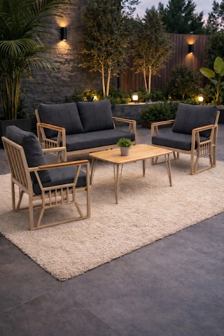 Lily Cappuccino 211 Masalı Antrasit Bahçe Takımı Balkon & Teras Oturma Seti 4 Parça Lily Cappuccino 211 Masalı Antrasit Bahçe Takımı Balkon & Teras Oturma Seti 4 Parça