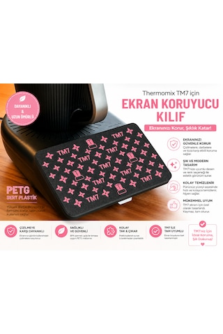 Thermomix Tm7 Uyumlu Şık Tasarımlı Mutfak Ekran Koruyucu Kılıf Aparatı Pembe
