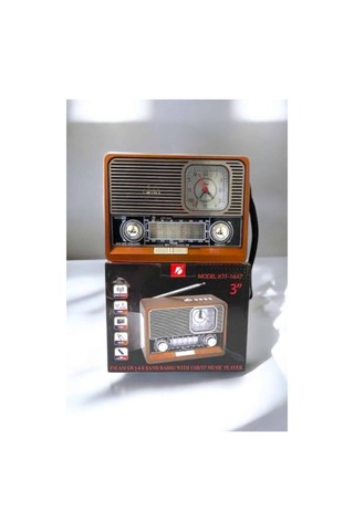 Tek Ahşap Görünümlü Retro Bluetooth Radyo Usb,aux Ve Sd Kart Girişli Najmaddin