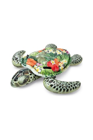 Kaplumbağa Desenli Binici 191x170 Cm, Şişme Deniz Havuz Yatağı Yeşil