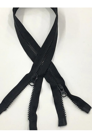 Kaban Mont Fermuarı Çift Yön 100 Cm Siyah 1123