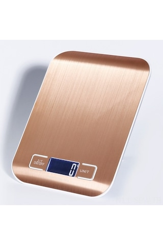 Besthome1 Ev Kullanıma Uygun Şarjlı Paslanmaz Terazi, 5kg/1g Hassas, Küçük Boy, Siyah/kahve Taraflı Çok Renkli