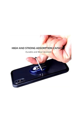 Suofeng Araç Vantilya Telefon Tutucu - 360 Dönerli Zincirli Allüminyum - El Verici Seramik - 3'ü Bir Arada Kullanım - Gümüş