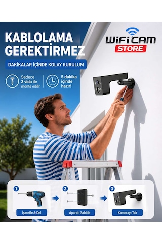 2k Mini Güneş Enerjili Akıllı Wifi Güvenlik Kamerası