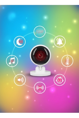Wearfitpro 720p Hd Akıllı Bebek Kamerası & Video Monitörü Gece Görüşlü, Ninni Özellikli, Çift Yönlü Ses