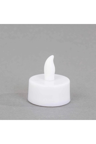 Pilli Tealight Mum Beyaz