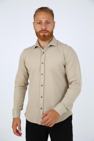 Brango 13346 Erkek Spor Gömlek Bej