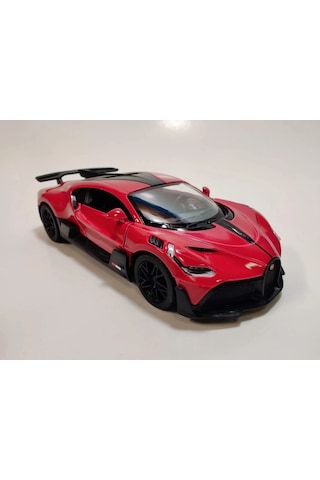 Kinsmart 1:36 Ölçek Metal Bugatti Divo Diecast Çek Bırak Araba Kırmızı