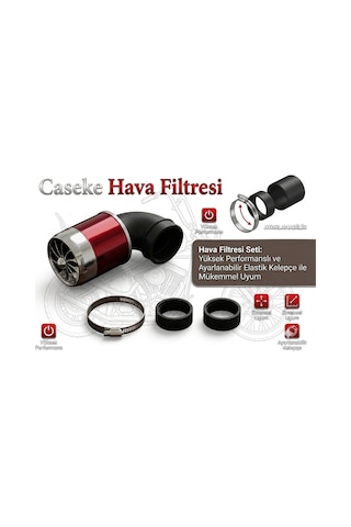 Sgm Cg Hava Filtresi Turbo Modifiye Açık Performans 35-42-48mm Kırmızı