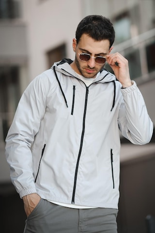 Oksit Zora Slim Fit Su İtici Kapüşonlu Mevsimlik Mont Gri Oksit Zora Slim Fit Su İtici Kapüşonlu Mevsimlik Mont Gri