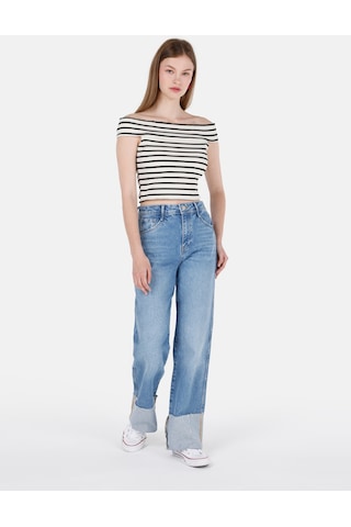 Colin's Colins 885 Camellia Normal Kesim Yüksek Bel Düz Paça Jean Kadın Pantolon Denim