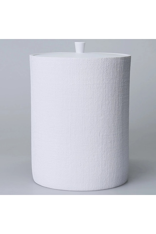 By Selim Linen Beyaz 5 Parça Polyester Banyo Seti Beyaz