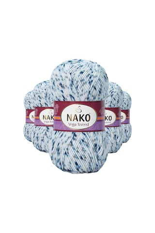5 Adet Vega Tweed Premium Akrilik El Örgü İpi Yünü No: 31924 RYL-NWNKVT31924-5