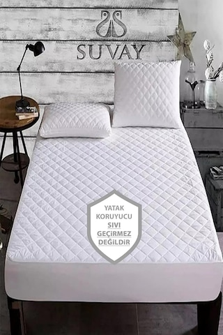 Kapitone Fitted Yatak Koruyucu Alez Tek Ve Çift Kişilik Kapitoneli Pamuklu Yatak Alezi 9 Farklı Ebat 90x190 Genel