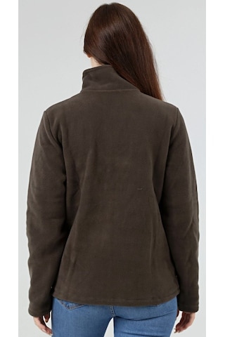 Genius Store Tam Fermuarlı Outdoor 3 Cepli Spor Kadın Polar Ceket Haki