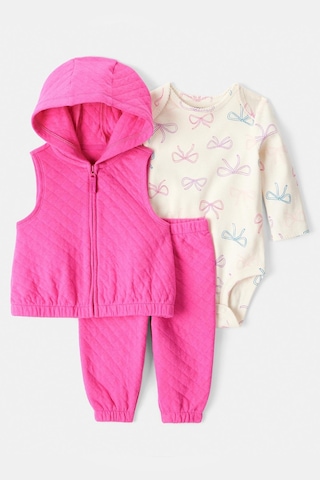 Kız Bebek Yelekli Set Ctr-1t268010 Pembe