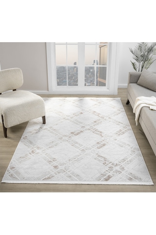 Mariesse Home Aspendos Akrilik Dokuma Salon Mutfak Koridor Kesme Yolluk Dokuma Makine Halısı 5117-kahve