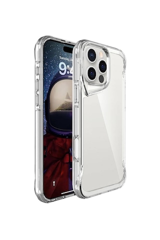 Zore Apple Uyumlu iPhone 16 Pro Max Kılıf Msra T-max Kapak - Şeffaf Şeffaf