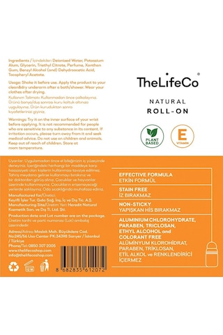 The Lifeco White Flowers Kadın Roll-On Deodorant 60 ML