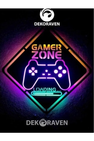 Gamer Zone Led Işıklı Tablo