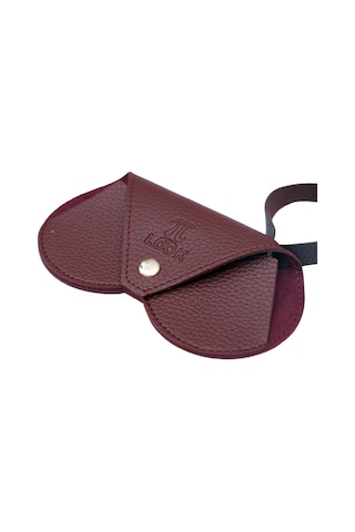 Pilook Modern Tasarım Bordo Gözlük Kılıfı