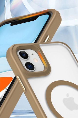 Apple  Uyumlu  iPhone 12 Kılıf Enka Magsafe Silikon Kılıf Siyah